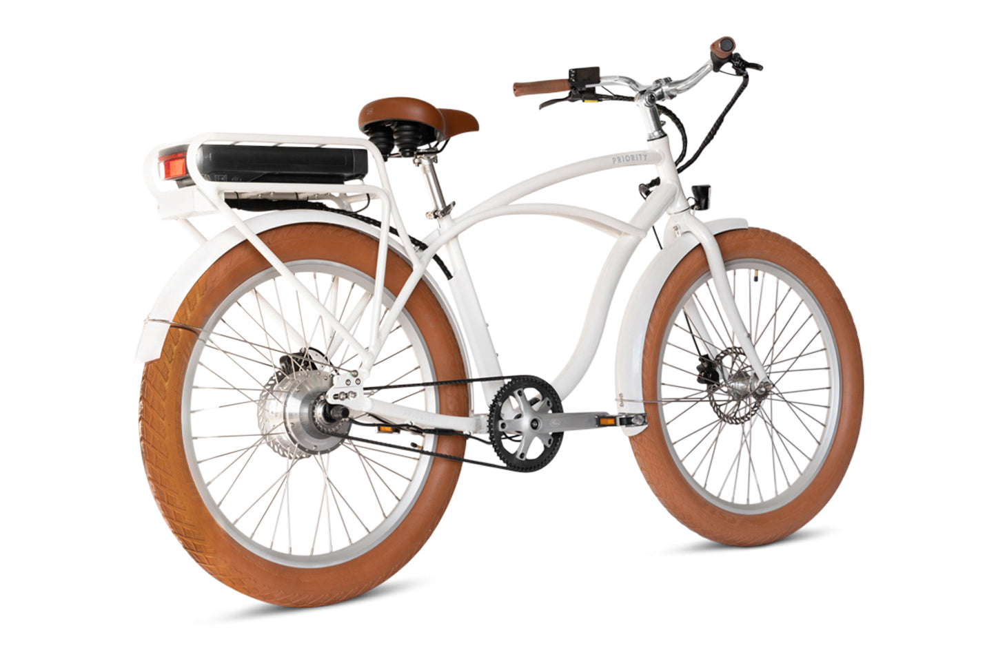 White Priority Bicycles e-Coast Bike